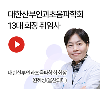 대한산부인과초음파학회 13대 회장 취임사 / 대한산부인과초음파학회 회장 (울산의대)원혜성